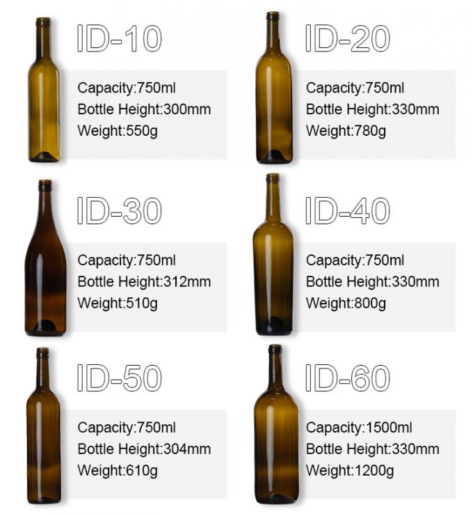 chai rượu vang màu đỏ 750ml rỗng chai rượu vang rượu vang với nắp vít 1