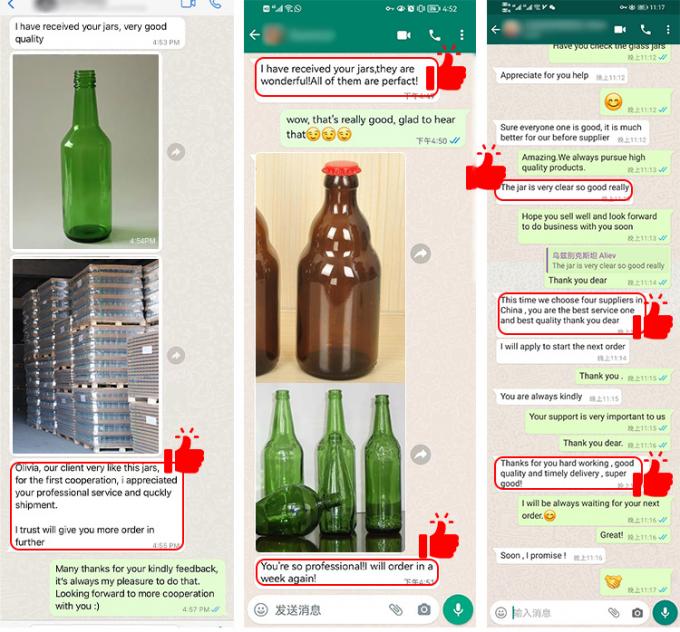Amber Transparent Mini Corona chai Peroni kính 330ml 500ml 9