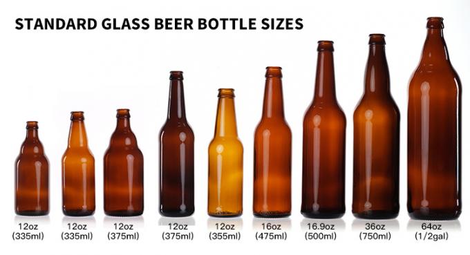 Các chai bia thủy tinh tùy chỉnh 650ml 1000ml 12 oz chai bia Amber 1