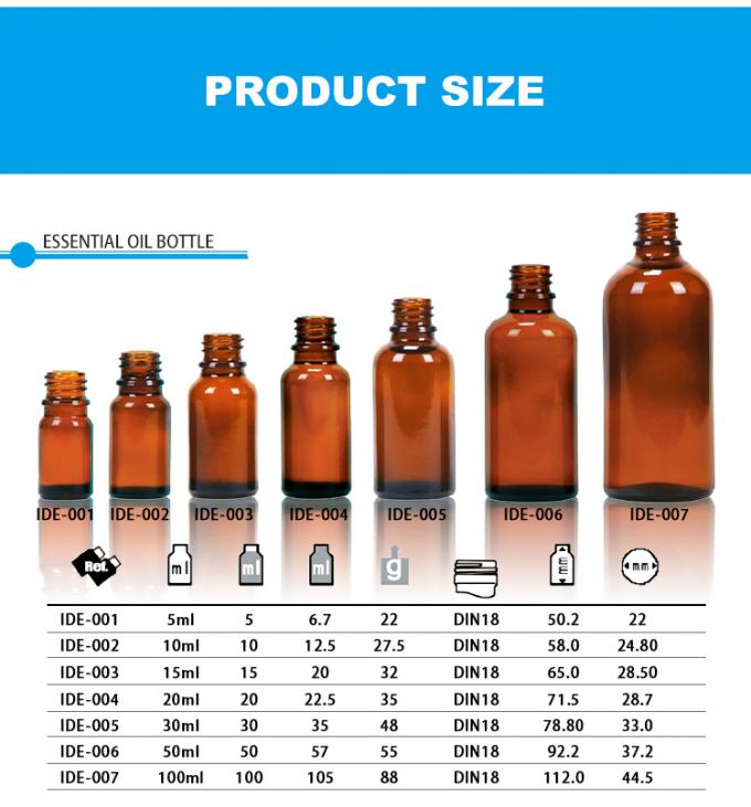 Ưu tiên ấn nóng 2oz chai nhỏ giọt thủy tinh với nắp nhựa 0