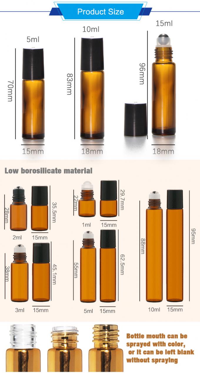 8ml 5ml Clear Empty Roll On Bottles Cho Dầu thiết yếu 0