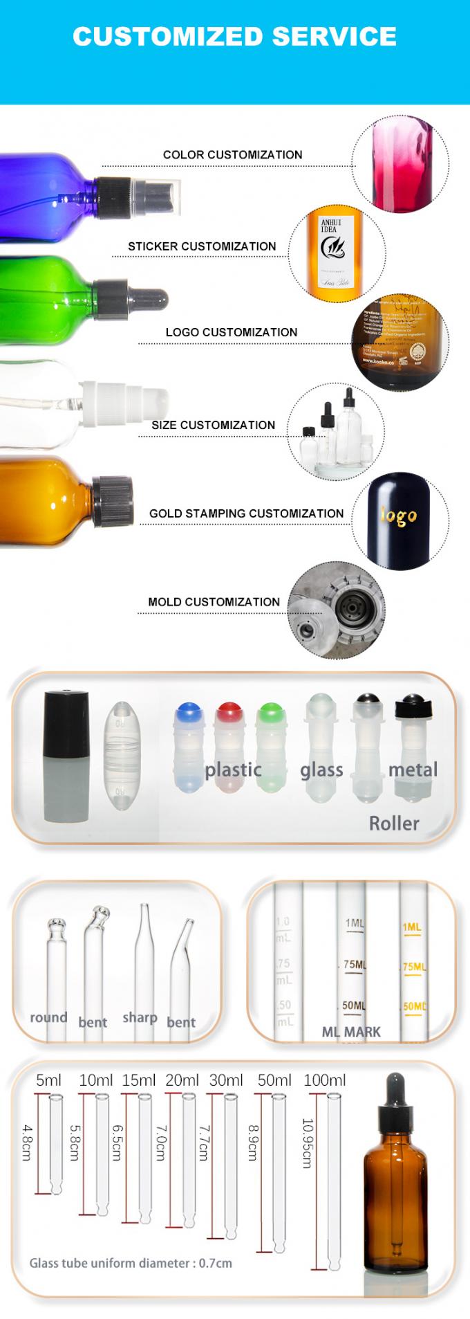 OEM 5ml 10ml 1oz Amber Glass Dropper chai tinh dầu 3