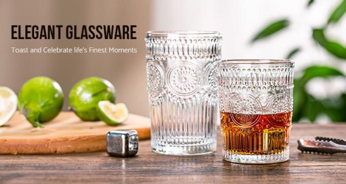 Cốc uống rượu whisky có xương vú bằng thủy tinh cũ 0