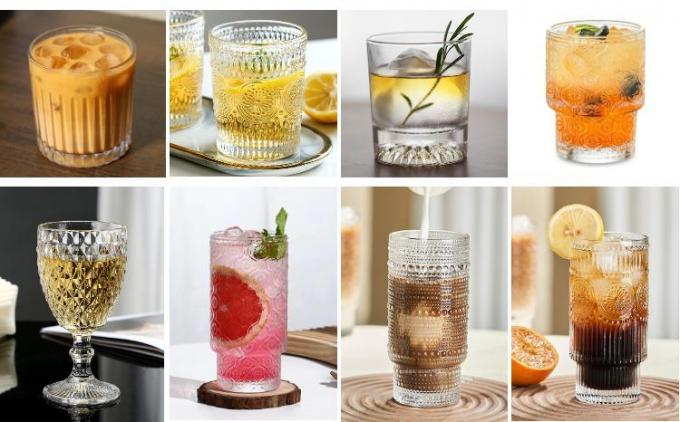 Rượu vang vô thân có xương sườn Highball Glass Champagne Whisky Cups For Bar 4