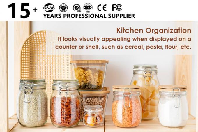 Thùng nướng nướng nướng nướng 300ml 500ml 750ml Thùng thủy tinh kín không khí với nắp mở 0