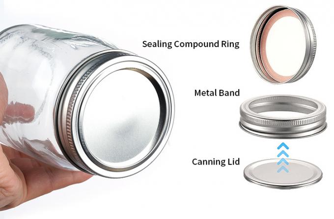 Môi rộng 86mm giữ bình thủy tinh Mason bình cho Jam bơ đậu phộng 2
