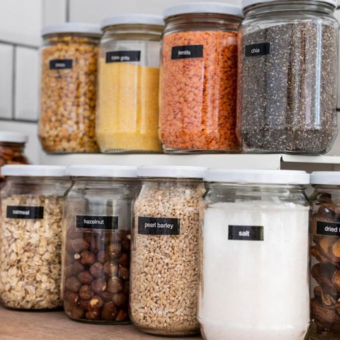 Thức ăn cấp tròn minh bạch 25ml đến 1000ml kẹo mật ong Jelly Glass Storage Jar With Metal Airtight Lid 2