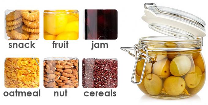 12oz 17oz Clear Glass Storage Jars Candy Round Glass Containers In Bulk With Gold Metal Lids (Các thùng chứa thủy tinh tròn bằng vàng) 7