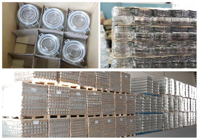 12oz 17oz Clear Glass Storage Jars Candy Round Glass Containers In Bulk With Gold Metal Lids (Các thùng chứa thủy tinh tròn bằng vàng) 12