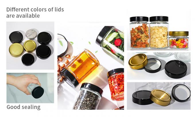 Nhà máy thực phẩm sử dụng 1Oz 4Oz 8Oz hình tròn Khung lưu trữ rỗng rõ ràng Glass Jelly Jam Honey Sauce Jar 2