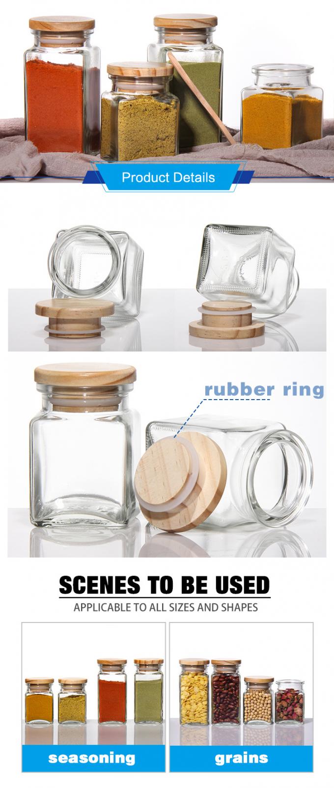 100ml Thủy tinh rỗng chai bình cho bánh quy đường trà pudding mật ong 0