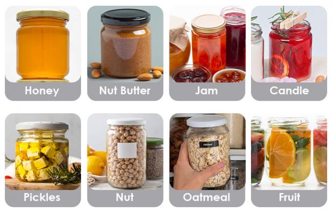 300ml 200ml 100ml bán buôn Hexagon Glass Mason Jar Jam Jar Honey Jar With Metal Screw Lid 5