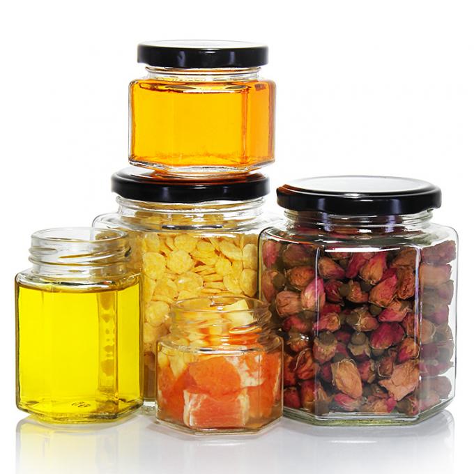 Ưu tiên gia đình bảo quản dưa chuột thủy tinh đóng hộp bình thủy tinh đông lạnh sáu góc cho nhà bếp 1