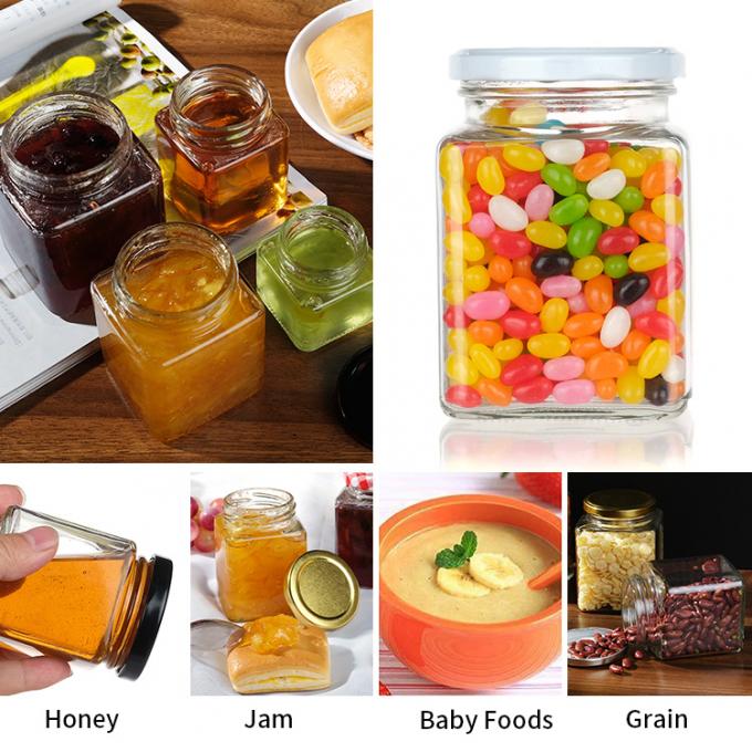 Các thùng thủy tinh đóng băng rỗng Thùng chứa đồ ăn 50ml Quảng trường rõ ràng 2