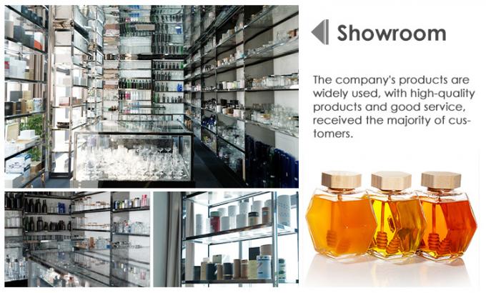100ml 220ml Thùng thủy tinh hình sáu góc với nắp 5