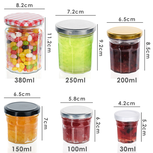 Custom chất lượng cao 370ml 500ml mật ong lưu trữ thủy tinh thức ăn bình để lưu trữ 1