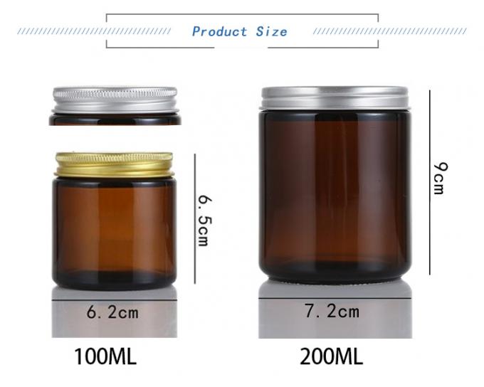 Matte Đen màu hổ phách Glass Candle Jars Frosted Candle Vessel 1