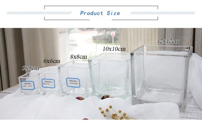 Thủy tinh tinh thể kính nến bình hình chữ nhật 4oz 6oz 8oz 10oz 12oz 1