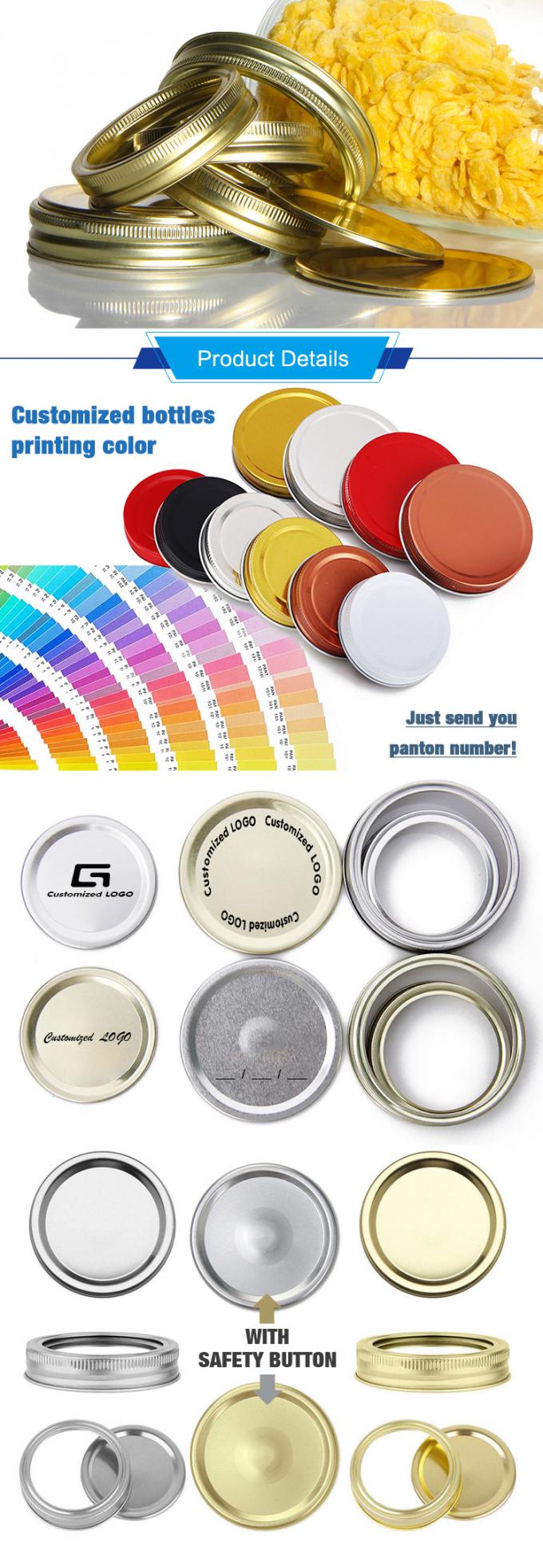 Free Sample 70mm 86mm Tinplate Canning Lids cho Mason Canning Jar 0