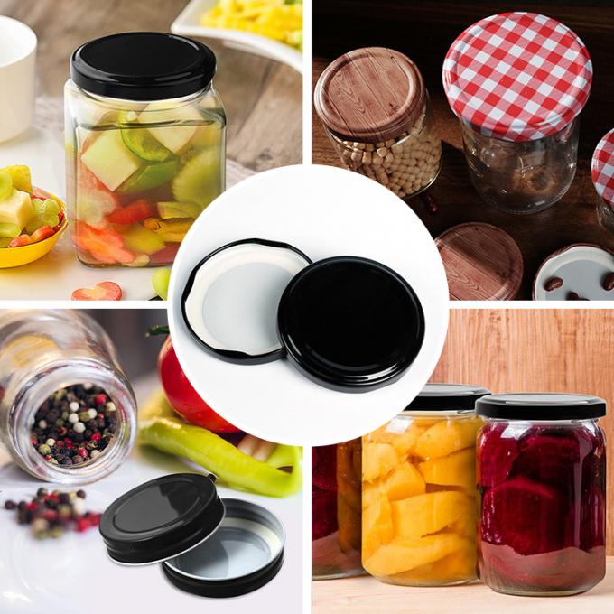 Nhãn hiệu tùy chỉnh 90mm 100mm 110mm Đỏ Trắng Đen Tinplate Lug Cap Metal Lug Cap cho chai sữa 3