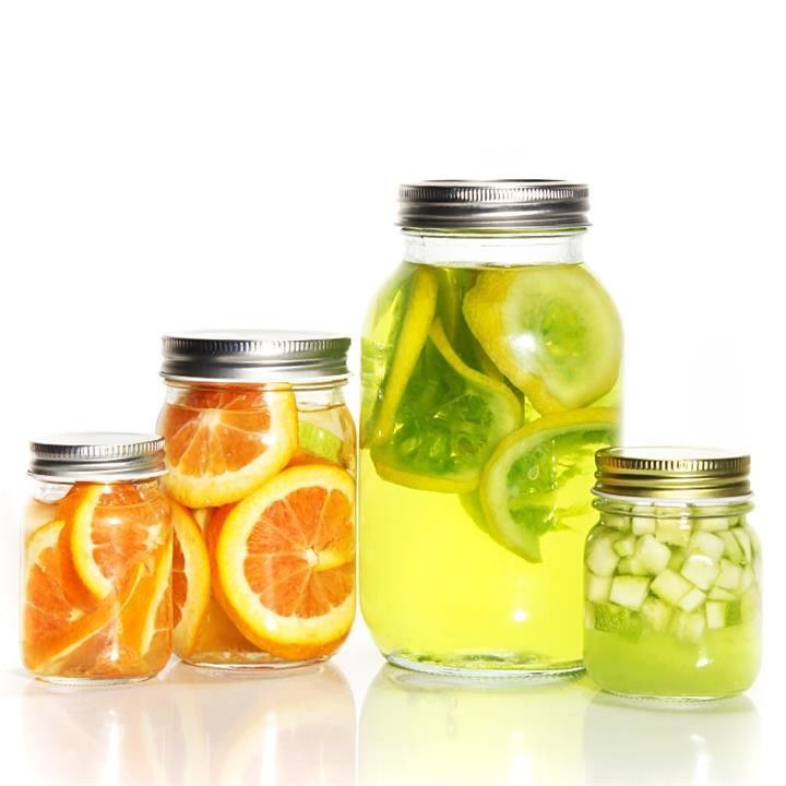 2oz 5oz 8oz 12oz Nhà hàng Bar Nhà bếp Jelly rộng miệng Glass Mason lon bình với nắp
