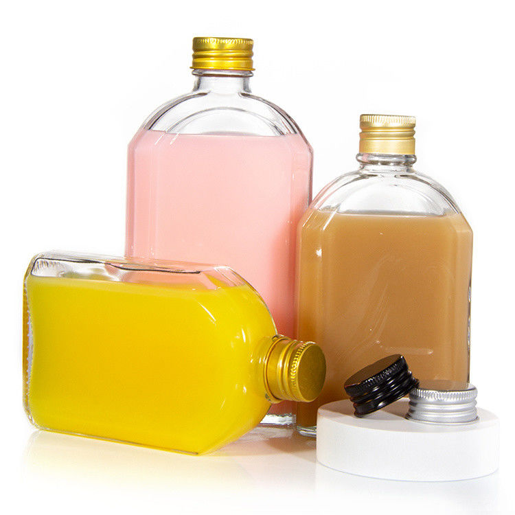 8 oz chai nước ép thủy tinh kín không khí chai phẳng cho rượu whisky Kombucha