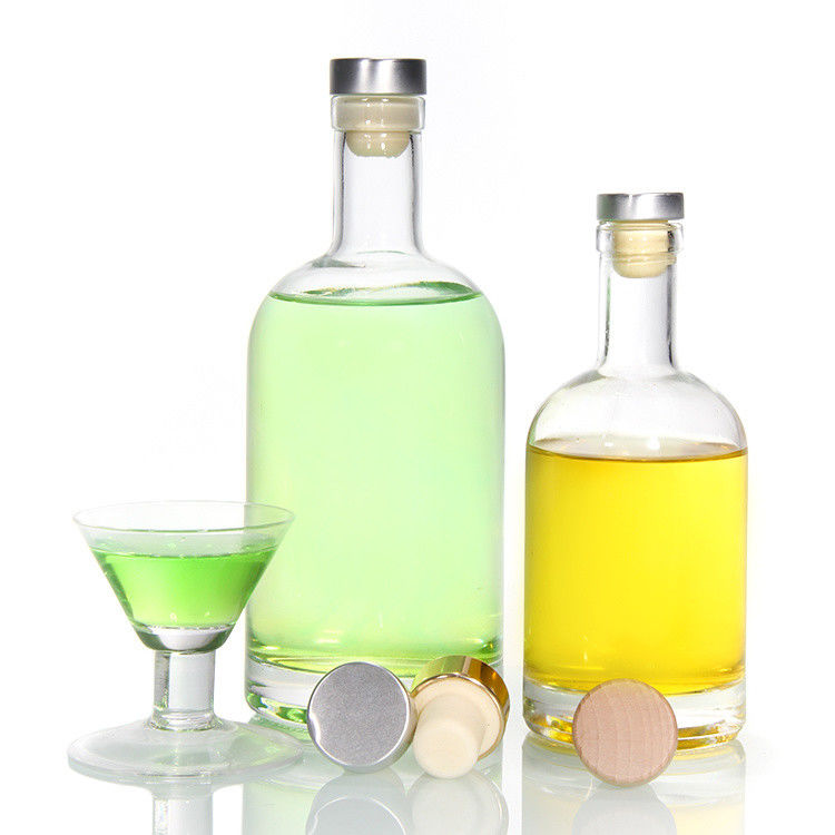 Giá thấp 750ml Flint chai rượu chai thủy tinh hình bầu dục chai rượu vang rõ ràng cho rượu whisky