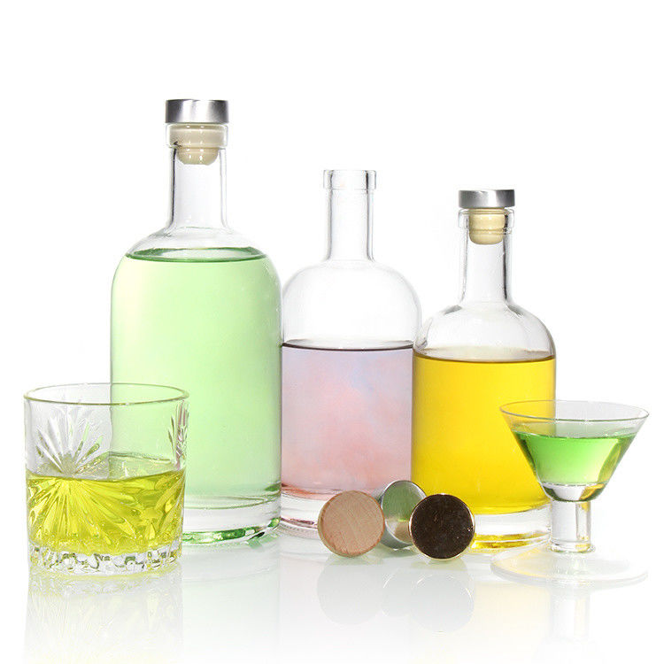 Hàng tồn kho chai thủy tinh nhà cung cấp 750ml chai rượu thủy tinh nặng cho vodka giá rẻ