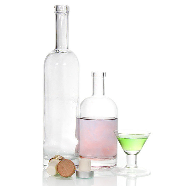 Hàng tồn kho chai thủy tinh nhà cung cấp 750ml chai rượu thủy tinh nặng cho vodka giá rẻ