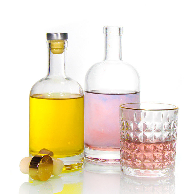 Hàng tồn kho chai thủy tinh nhà cung cấp 750ml chai rượu thủy tinh nặng cho vodka giá rẻ