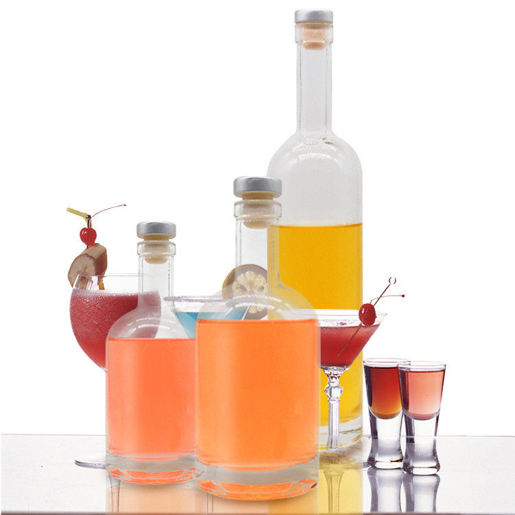 Tequila Super Flint Spirits Glass Liquor Bottles Bartop Cork 750ml