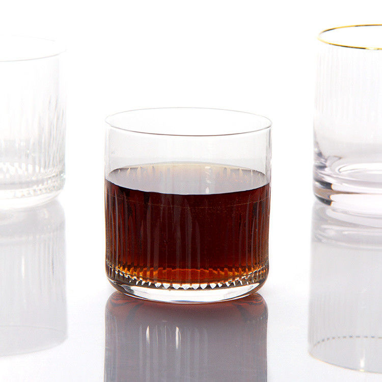 7.5oz Modern Drinking Glasses Engraved Whiskey Tumbler Crystal Cup Để uống Bourbon