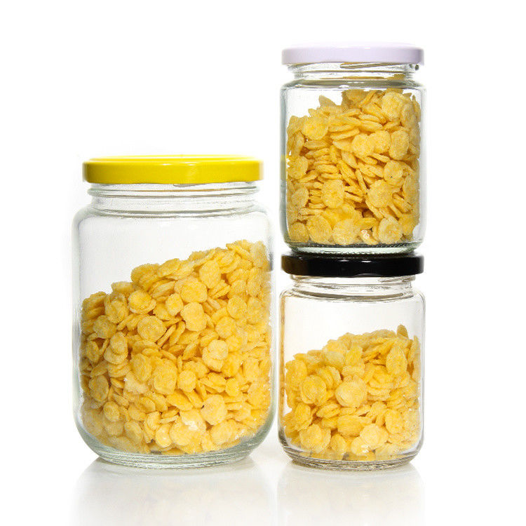 Thùng gia vị hình chữ nhật 4 oz 3 oz Tủ đông an toàn Tủ lưu trữ thủy tinh với nắp kim loại