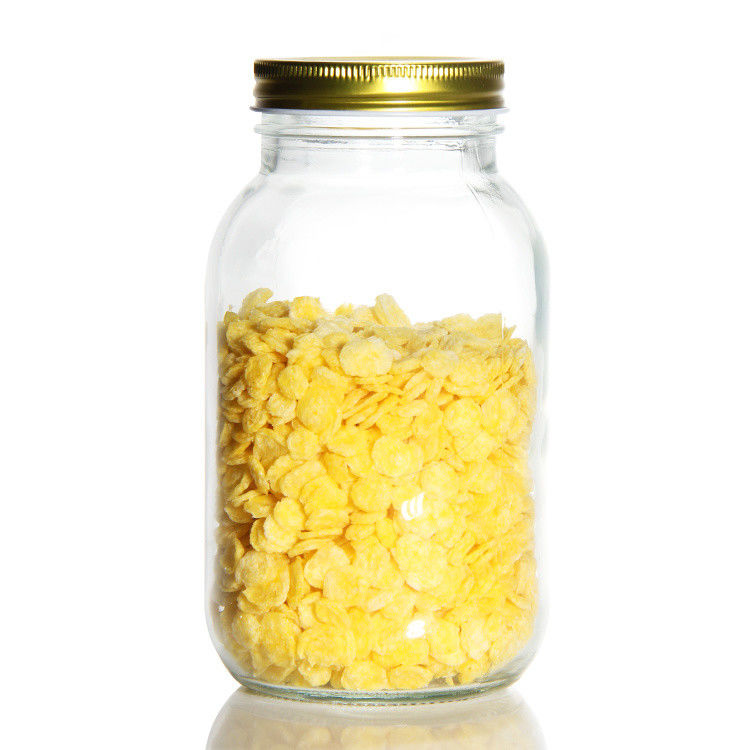 Quần Mason Glass Jar Thể trà 12oz 16oz 500ml Glass Container Với nắp vàng
