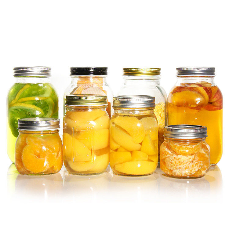 Nhà hàng Nhà bếp Bar Pint Glass Wide Mouth Glass Mason Canning Jar cho Canning