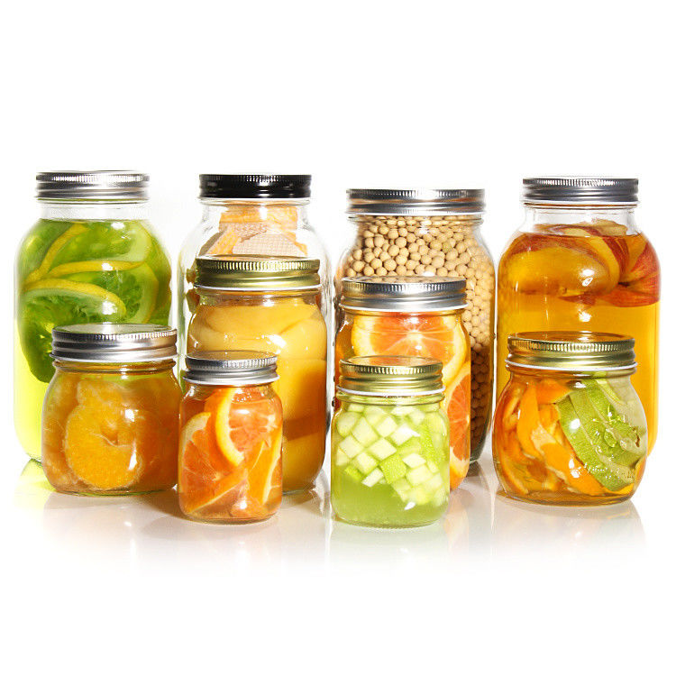 Nhà hàng Nhà bếp Bar Pint Glass Wide Mouth Glass Mason Canning Jar cho Canning