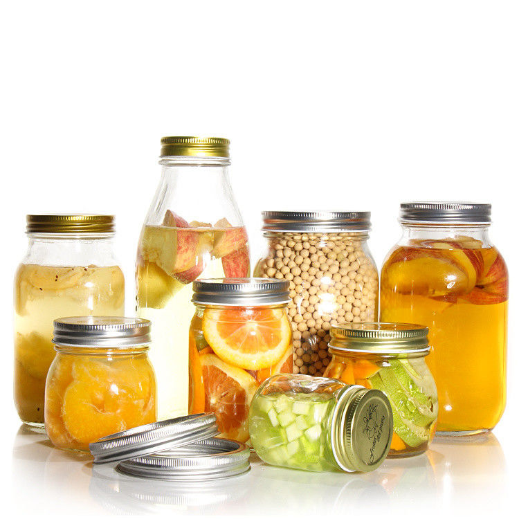 Nhà hàng Nhà bếp Bar Pint Glass Wide Mouth Glass Mason Canning Jar cho Canning