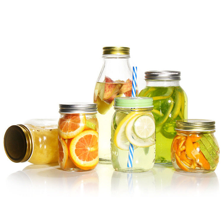Nhà hàng Nhà bếp Bar Pint Glass Wide Mouth Glass Mason Canning Jar cho Canning