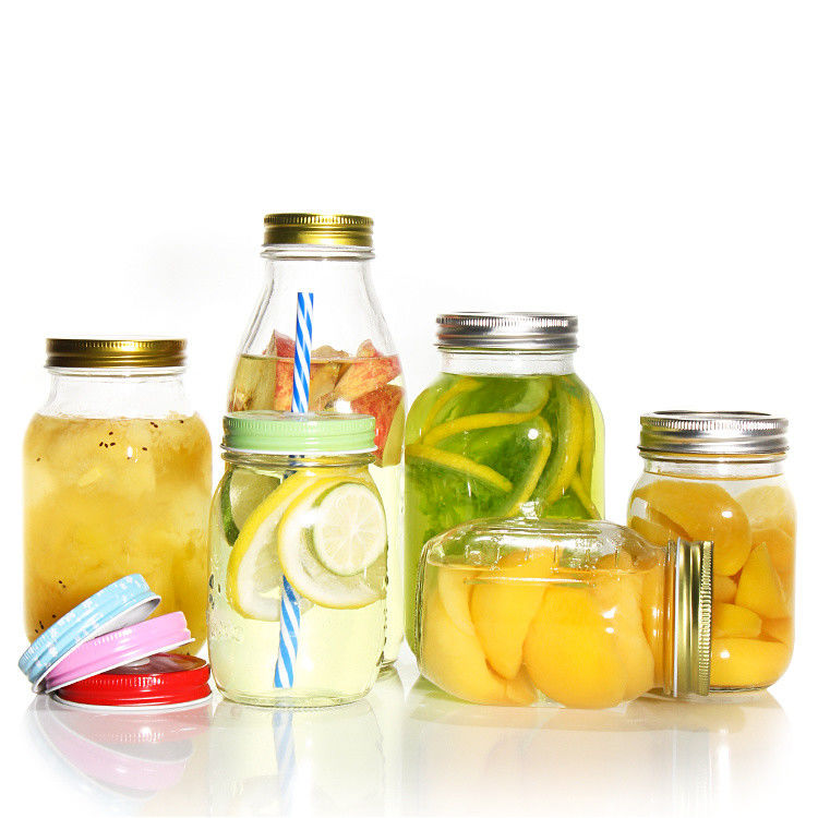 Nhà hàng Nhà bếp Bar Pint Glass Wide Mouth Glass Mason Canning Jar cho Canning