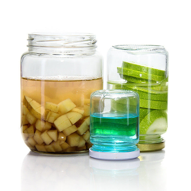 Thức ăn cấp tròn minh bạch 25ml đến 1000ml kẹo mật ong Jelly Glass Storage Jar With Metal Airtight Lid