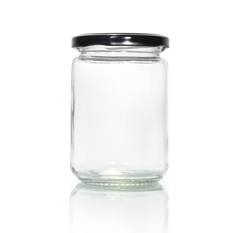 Thức ăn cấp tròn minh bạch 25ml đến 1000ml kẹo mật ong Jelly Glass Storage Jar With Metal Airtight Lid