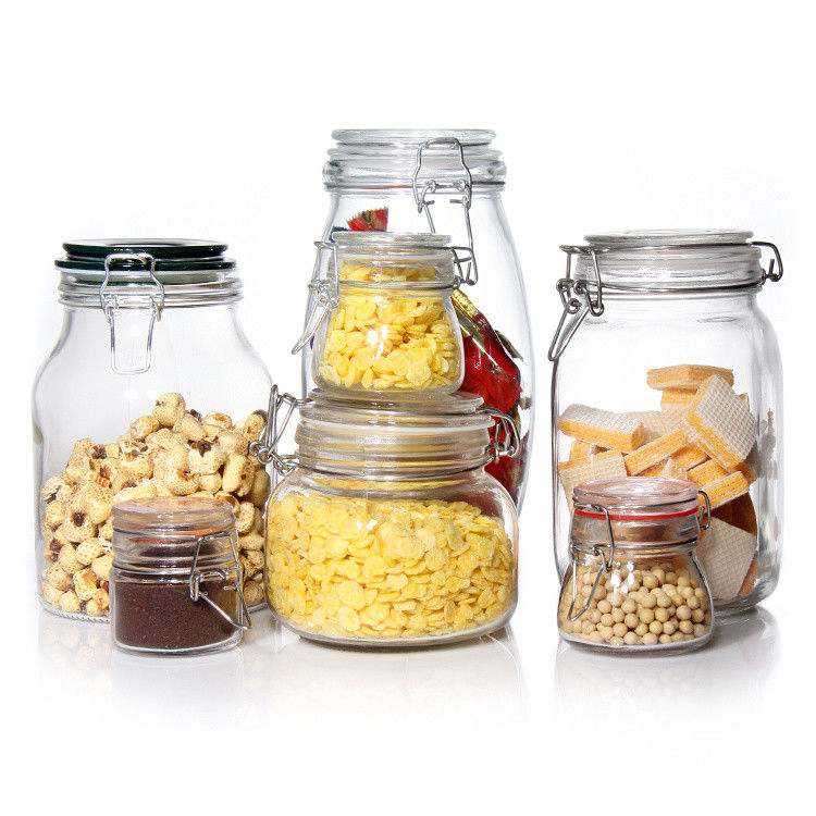 Thùng chứa thủy tinh chất lượng cao 4oz 8oz 10oz 12oz 16oz 25oz 32oz Glass Mason Jar