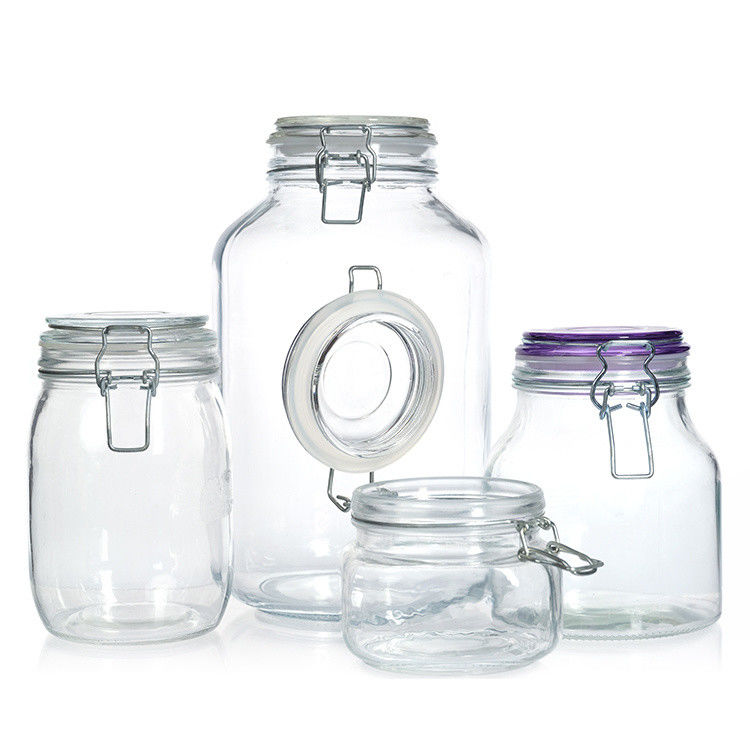 Thùng chứa thủy tinh chất lượng cao 4oz 8oz 10oz 12oz 16oz 25oz 32oz Glass Mason Jar