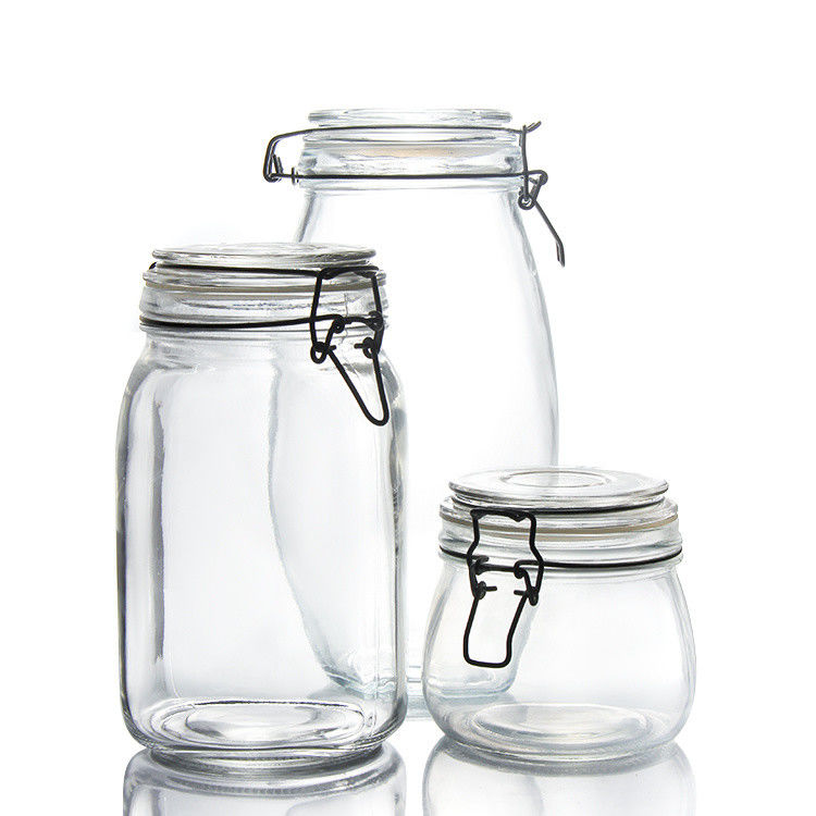 Thùng chứa thủy tinh chất lượng cao 4oz 8oz 10oz 12oz 16oz 25oz 32oz Glass Mason Jar
