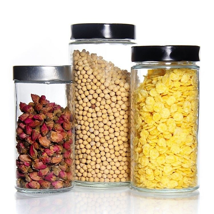 Nhãn nhãn riêng 380Ml 500Ml 750Ml 1L hình hình xi lanh nước hoa Con mỡ bình thủy tinh với nắp nhựa