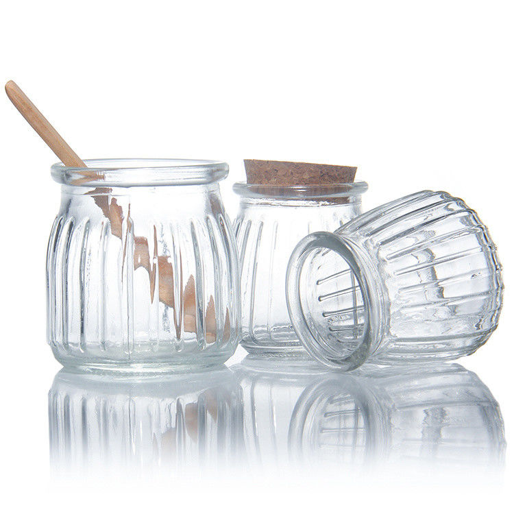 Thùng chứa thủy tinh nhỏ bằng thủy tinh tinh tinh với nắp xiềng 7oz 200ml