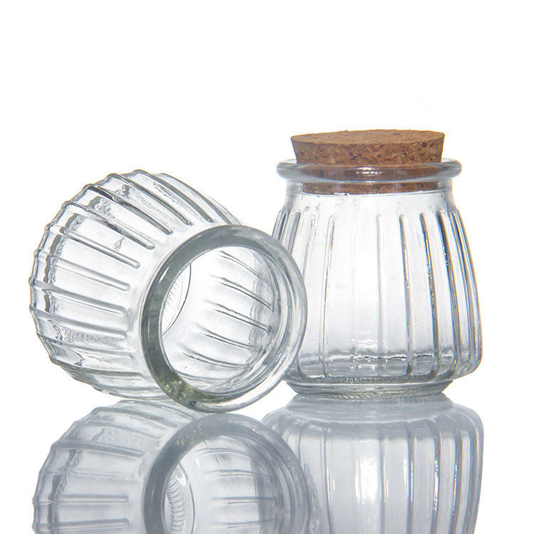 Thùng chứa thủy tinh nhỏ bằng thủy tinh tinh tinh với nắp xiềng 7oz 200ml