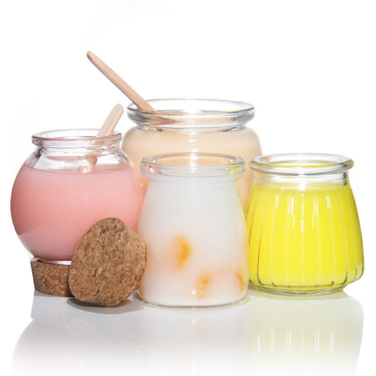 Thùng chứa thủy tinh nhỏ bằng thủy tinh tinh tinh với nắp xiềng 7oz 200ml
