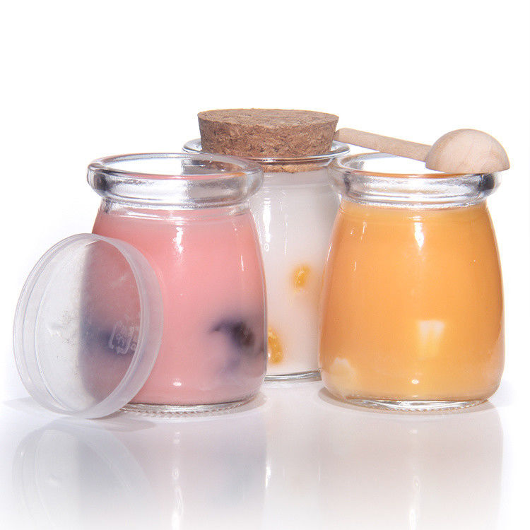 8oz chai sữa chua rỗng chai pudding và chai sữa tươi với nắp