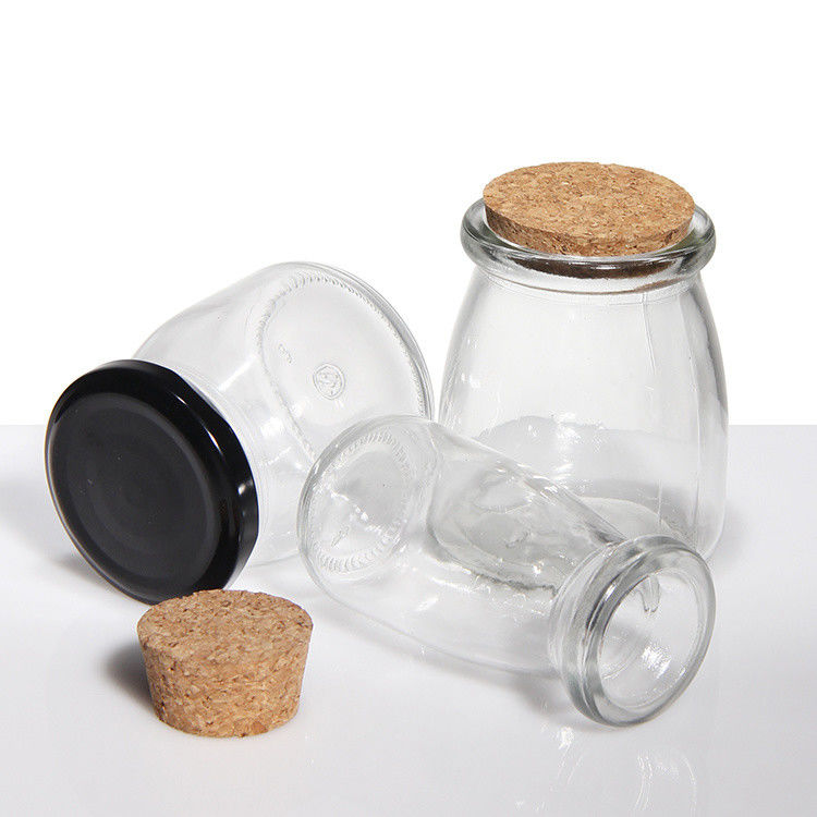 OEM Glass Pudding Jars Spice Jars Cork Lids 50ml 100ml 150ml